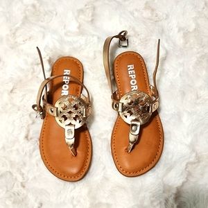 Size 13 - Girls Gold Metallic Sandals